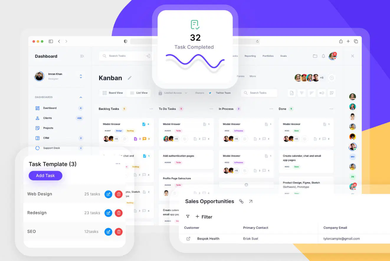 Workflow automation project dashboard